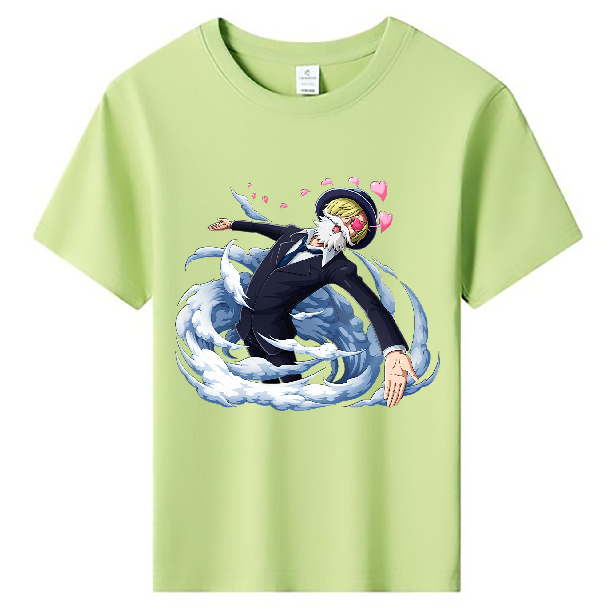 （画像用） ワンピース サンジ ONE PIECE Sanji 綿100％キッズTシャツ（フロントプリント）